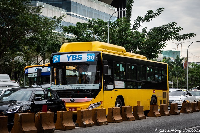 YBSの36番バス（ヤンゴン）